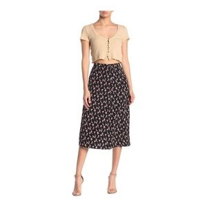 Good Luck Gem Floral Midi Skirt Size L